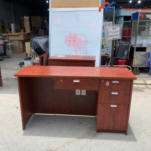 Bàn Làm Việc Cũ Màu Nâu Gỗ Có Hộc Kéo Tiện Dụng 1m4