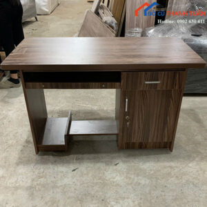 Bàn Làm Việc Cũ Màu Nâu Gỗ Có Hộc Tủ Tiện Dụng Mới 99%