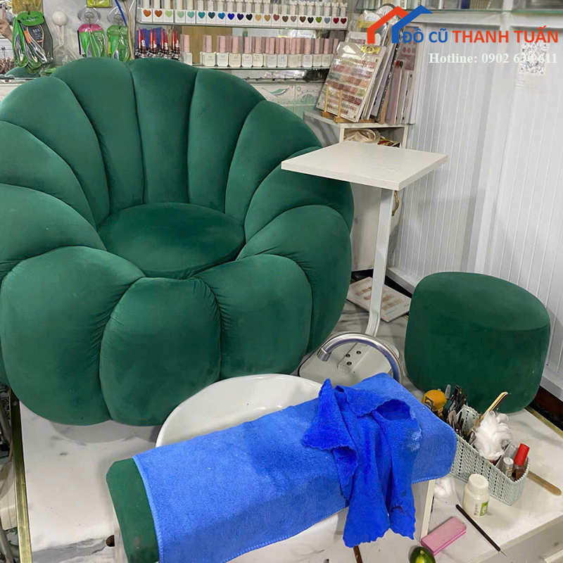 buc-de-ghe-lam-nail-cu-mat-gia-da-kem-sofa-nail Bục Để Ghế Làm Nail Cũ Mặt Giả Đá Kèm Sofa Nail