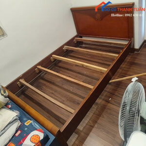 Giường Ngủ Gỗ Cũ 1M2x2M Chắc Chắn Giá Rẻ