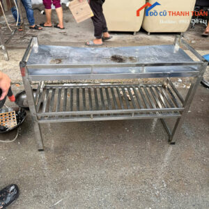 Kệ Inox Cũ 2 Tầng Phù Hợp Nhà Bếp Và Quán Ăn