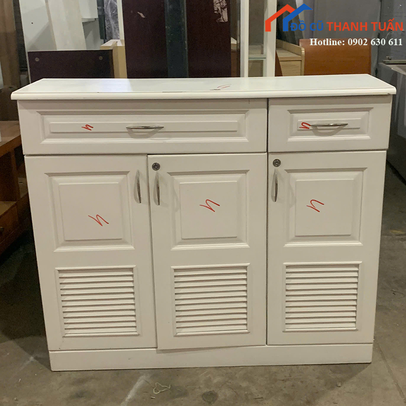tu-giay-dep-cu-1m1-ba-canh-co-hai-ngan-keo-1 Tủ Giày Dép Cũ 1M1 Ba Cánh Có Hai Ngăn Kéo