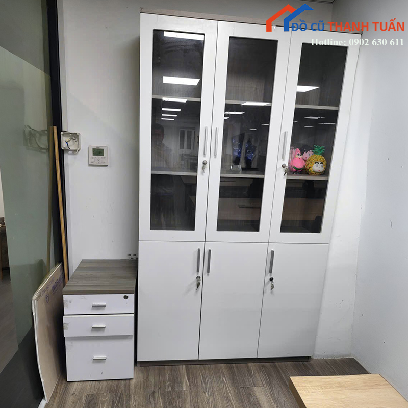 tu-ho-so-cu-6-canh-kinh-mau-trang-hien-dai Tủ Hồ Sơ Cũ 6 Cánh Kính Màu Trắng Hiện Đại