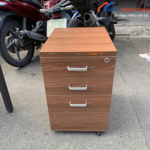 Tủ Hồ Sơ Cũ Ba Ngăn Kéo Màu Vân Gỗ