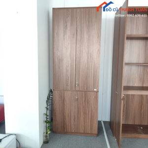 Tủ Hồ Sơ Cũ Dáng Cao Màu Vân Gỗ Nâu