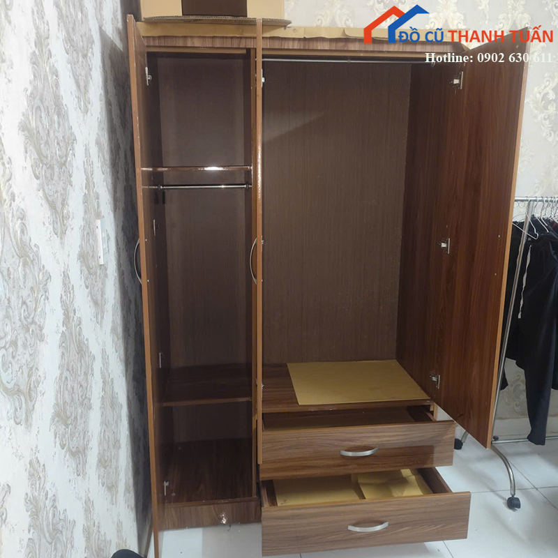 tu-quan-ao-cu-1m2x2m-mau-van-go-2 Thanh Lý Đồ Nội Thất Cũ - Chuyên Mua Bán Bàn Ghế Cũ Giá Tốt Nhất