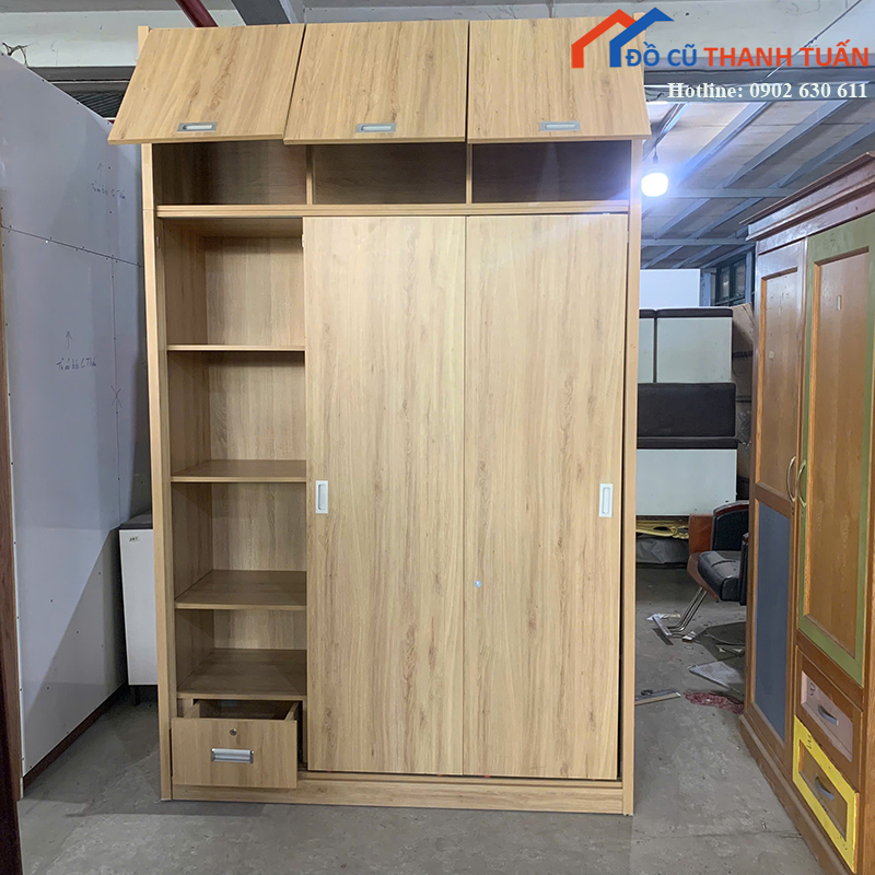 tu-quan-ao-cu-1m6-co-tu-phu-phia-tren-rong-rai-5 Tủ Quần Áo Cũ 1M6 Có Tủ Phụ Phía Trên Rộng Rãi