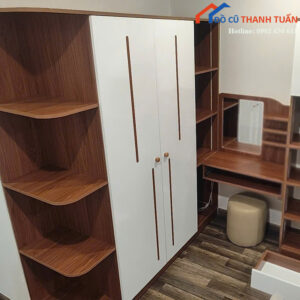 Tủ Quần Áo Cũ 2 Cánh Kèm Kệ Trang Trí Tiện Lợi