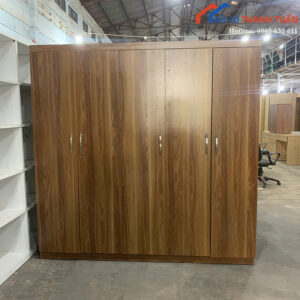 Tủ Quần Áo Cũ 2M Năm Cánh Màu Vân Gỗ Nâu