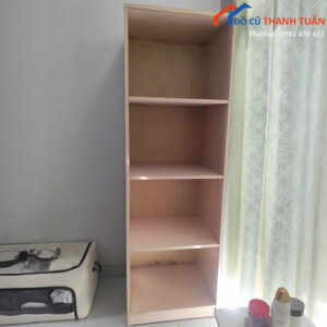 Tủ Sách Cũ Màu Gỗ Sáng Nhiều Tầng Gọn Đẹp