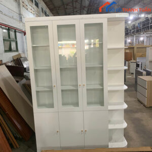 Tủ Kệ Trưng Bày Cũ 1M8x2M55 Màu Trắng Nhiều Ngăn
