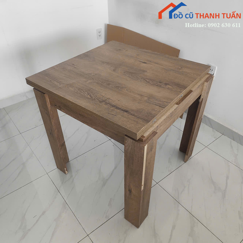 ban-an-go-cu-mat-gap-mo-tien-loi-2 Bàn Ăn Gỗ Cũ Mặt Gấp Mở Tiện Lợi