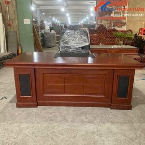 Bàn Giám Đốc Cũ Màu Nâu Không Kèm Tủ Bên