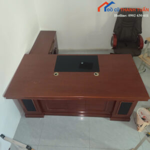 Bàn Giám Đốc Cũ Màu Nâu Không Kèm Tủ Bên