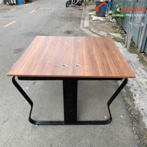 Bàn Làm Việc Cũ 1M2 Mặt Gỗ Chân Sắt Giá Rẻ