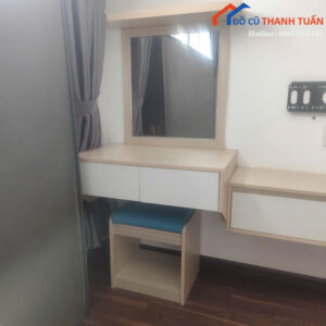 Bàn Trang Điểm Treo Tường Cũ Màu Kem Trắng