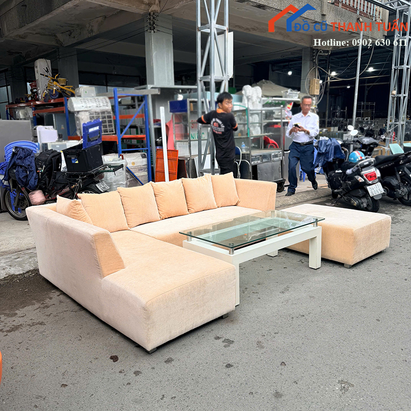 bo-sofa-goc-l-cu-boc-vai-mau-kem-3-1 Thanh Lý Đồ Nội Thất Cũ - Chuyên Mua Bán Bàn Ghế Cũ Giá Tốt Nhất