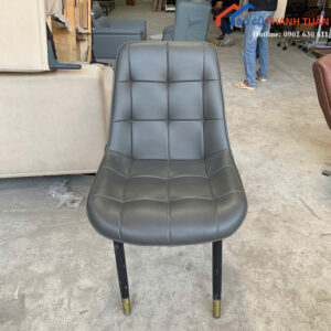 Ghế Ăn Cũ Bọc Da Màu Xám Hiện Đại