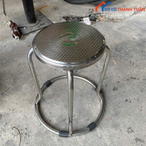 Ghế Inox Cũ Chân Vòng Chắc Chắn