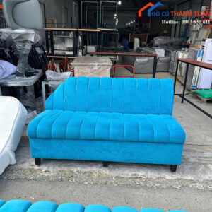 Ghế Sofa Băng Bọc Nhung Cũ 1M6 Màu Xanh Hiện Đại