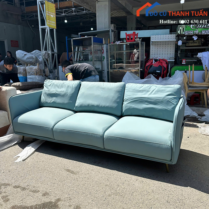 ghe-sofa-cu-mau-xanh-pastel-sang-trong-2 Ghế Sofa Cũ Màu Xanh Pastel Sang Trọng
