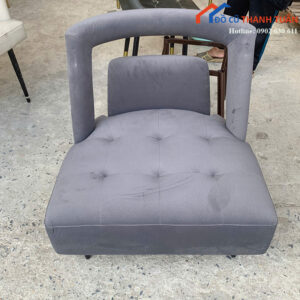 Ghế Sofa Đơn Cũ Bọc Nỉ Màu Xám Hiện Đại