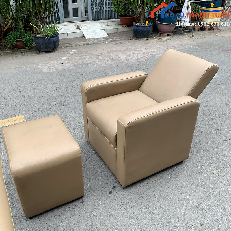 ghe-sofa-don-cu-kem-don-chan-boc-da-cao-cap-2 Ghế Sofa Đơn Cũ Kèm Đôn Chân Bọc Da Cao Cấp