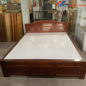 Giường Ngủ Cũ 1M6 Thiết Kế Đầu Giường Cong Tinh Tế