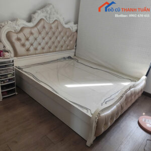 Giường Ngủ Cũ Tân Cổ Điển Đầu Giường Bọc Da