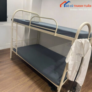 Giường Sắt 2 Tầng Cũ 1M2 Khung Chắc Chắn Bền Đẹp