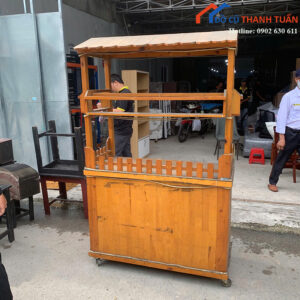 Quầy Gỗ Bán Hàng Lưu Động Cũ Thiết Kế Cổ Điển