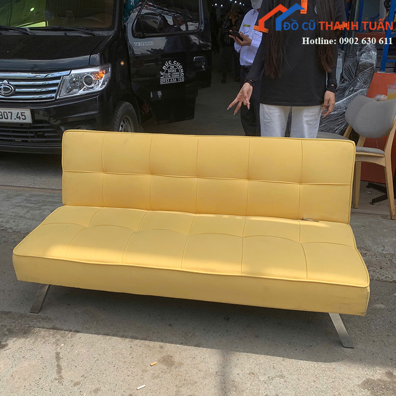 sofa-bed-cu-mau-vang-thiet-ke-hien-dai-2 Thanh Lý Đồ Nội Thất Cũ - Chuyên Mua Bán Bàn Ghế Cũ Giá Tốt Nhất