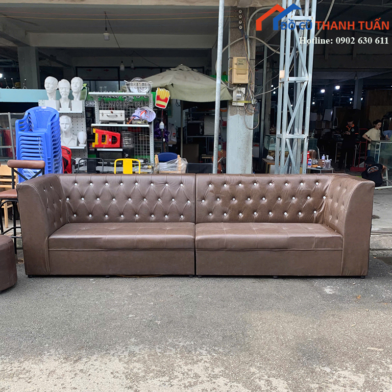 sofa-cu-3m2-boc-da-mau-nau-hien-dai-1 Sofa Cũ 3M2 Bọc Da Màu Nâu Hiện Đại