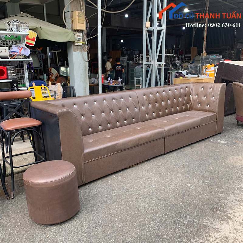sofa-cu-3m2-boc-da-mau-nau-hien-dai-3 Sofa Cũ 3M2 Bọc Da Màu Nâu Hiện Đại