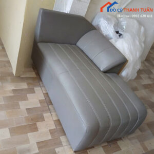 Sofa Đơn Cũ Bọc Da Màu Xám Giá Rẻ