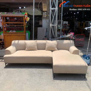 Sofa Góc L Cũ 2M3 Bọc Nỉ Hiện Đại
