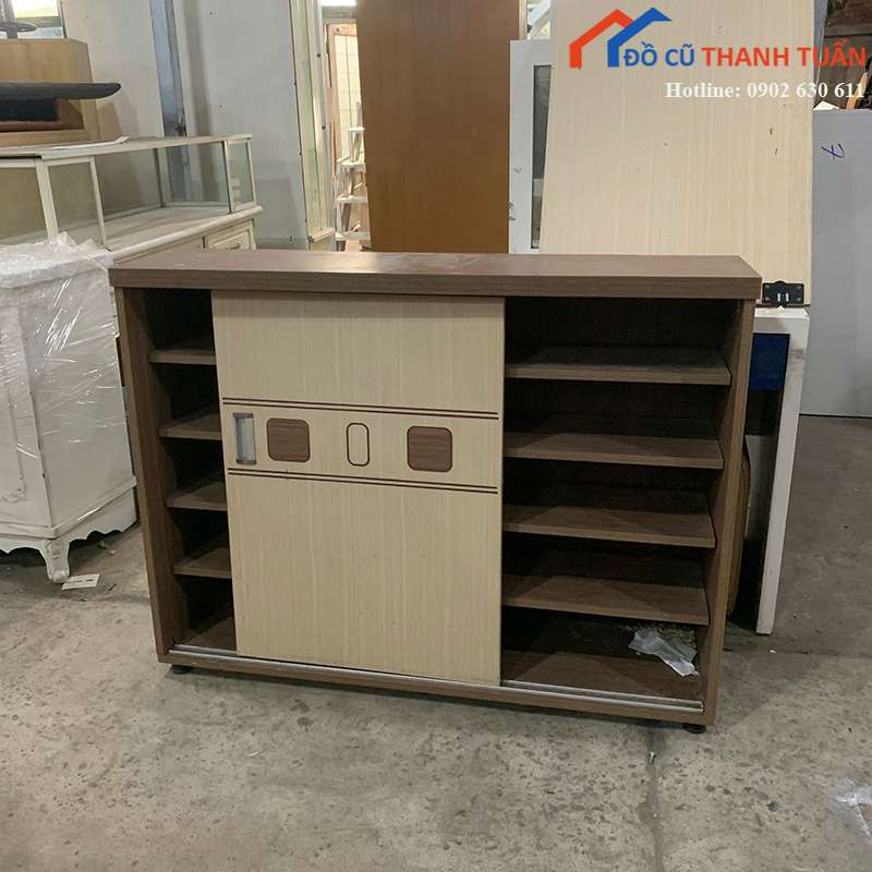 tu-giay-dep-cu-1m2-cua-lua-3 Tủ Giày Dép Cũ 1M2 Cửa Lùa Nhiều Ngăn