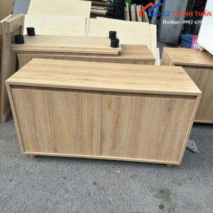 Tủ Hồ Sơ Thấp Cũ 2 Cánh Màu Vân Gỗ Hiện Đại