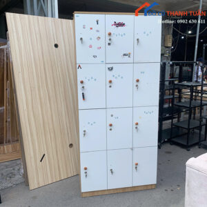 Tủ Locker Cũ Gỗ 12 Ngăn Có Khóa Tiện Lợi