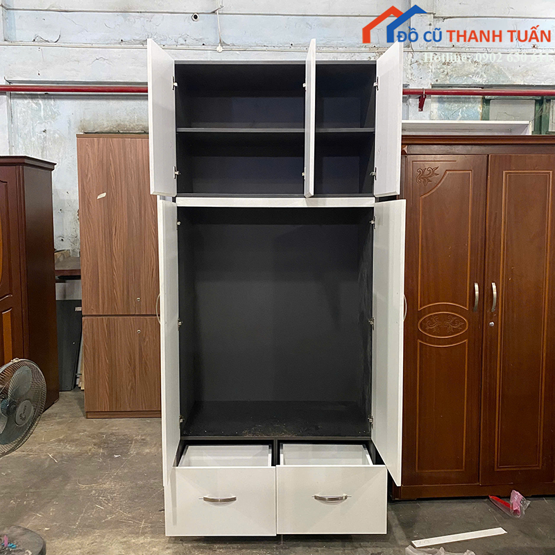 tu-quan-ao-cu-2-canh-kem-tu-tren-tien-loi-3 Thanh Lý Đồ Nội Thất Cũ - Chuyên Mua Bán Bàn Ghế Cũ Giá Tốt Nhất
