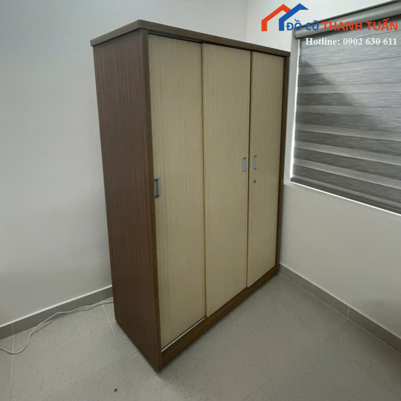 tu-quan-ao-cu-3-canh-kem-guong-soi-3 Thanh Lý Đồ Nội Thất Cũ - Chuyên Mua Bán Bàn Ghế Cũ Giá Tốt Nhất