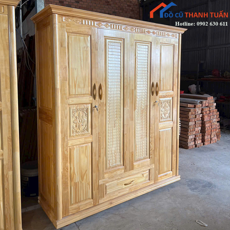 tu-quan-ao-go-thong-moi-99-nhieu-kich-thuoc-1 Tủ Quần Áo Gỗ Thông Mới 99% (Nhiều Kích Thước)