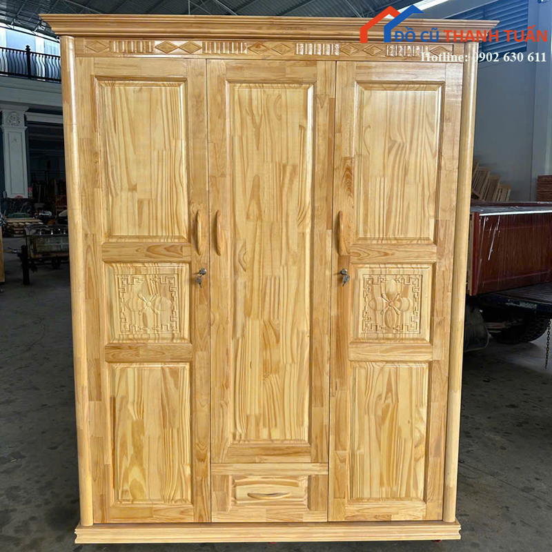 tu-quan-ao-go-thong-moi-99-nhieu-kich-thuoc-3 Tủ Quần Áo Gỗ Thông Mới 99% (Nhiều Kích Thước)
