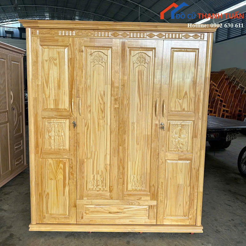 tu-quan-ao-go-thong-moi-99-nhieu-kich-thuoc-4 Tủ Quần Áo Gỗ Thông Mới 99% (Nhiều Kích Thước)