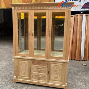 Tủ Rượu Gỗ 1M2 Thiết Kế Sang Trọng Mới 99%