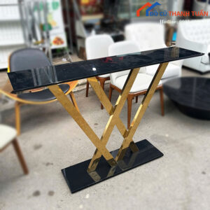 Bàn Console Cũ Mặt Đen Bóng Thiết Kế Sang Trọng