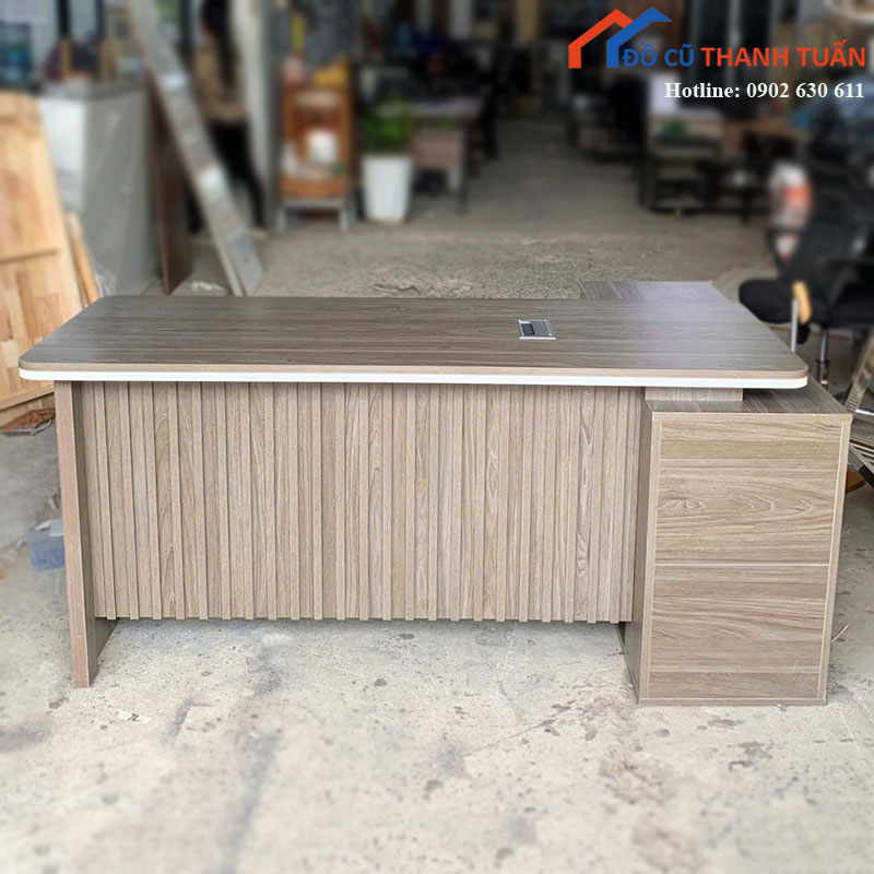 Bàn Giám Đốc Gỗ 1m8 Cũ Kèm Hộc Phụ 1m2