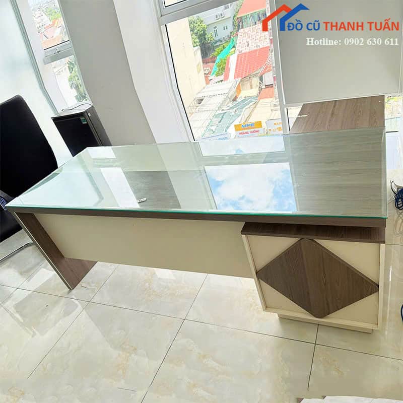 Bàn Giám Đốc Văn Phòng Cũ Mặt Rộng Kèm Tủ Hồ Sơ
