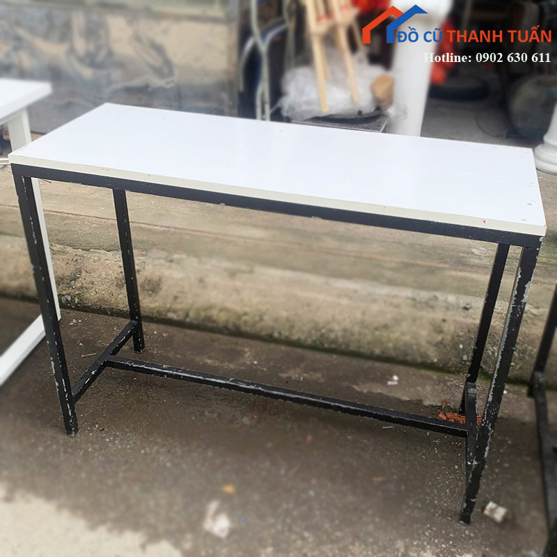 ban-lam-viec-cu-1m2-chan-sat-son-den-3 Bàn Làm Việc Cũ 1m2 Chân Sắt Sơn Đen
