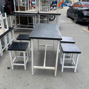Bộ Bàn Ghế Quán Ăn Cũ 1 Bàn 4 Ghế